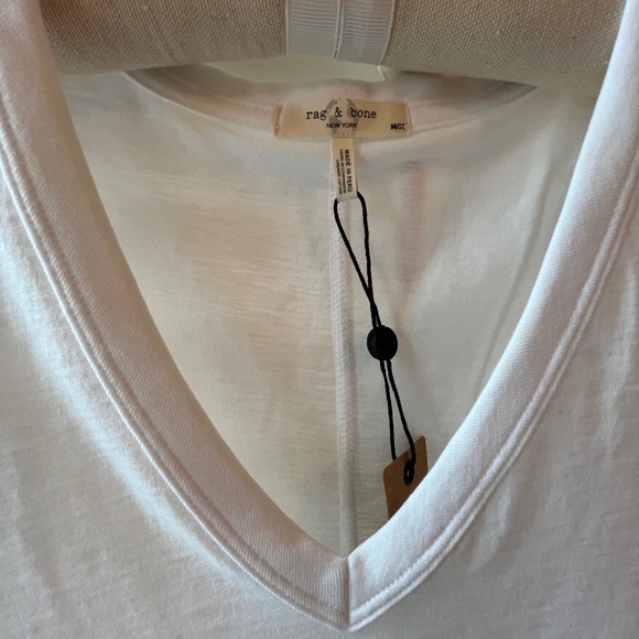 Rag & Bone Tee - The Slub Tee, Medium V-Neck in White, NWT - Picture 6 of 9